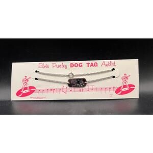 1956 Elvis Presley Dog Tag Anklet Still on Display Card EPE Graceland Rockabilly